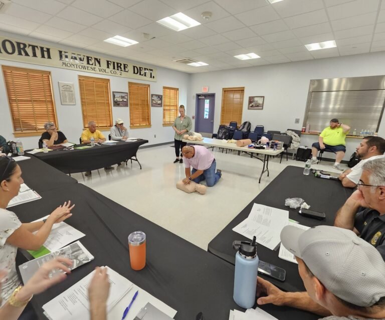 Classroom Instruction with First Aid Equipment